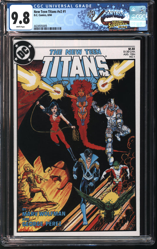 D.C. Comics New Teen Titans #1 8/84 FANTAST CGC 9.8 White Pages