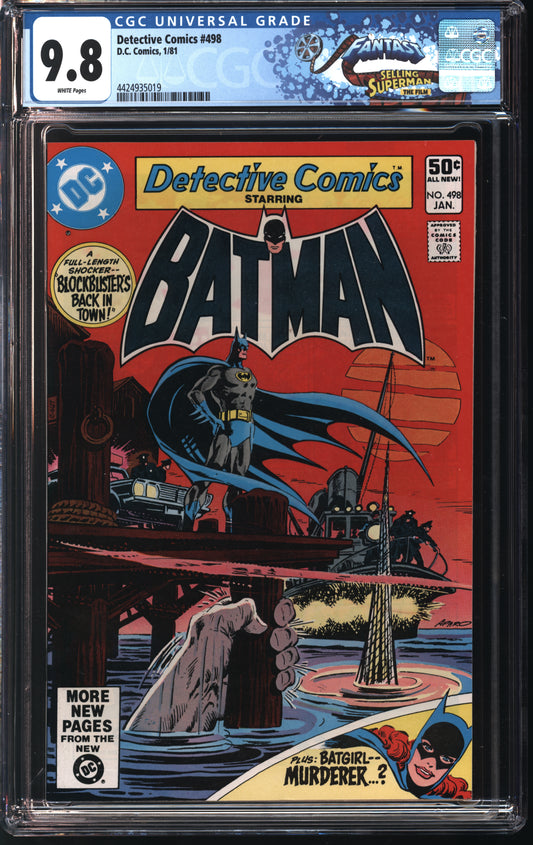 D.C. Comics Detective Comics 498 1/81 FANTAST CGC 9.8 White Pages