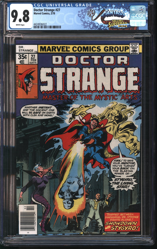Marvel Comics Doctor Strange #27 2/78 FANTAST CGC 9.8 White Pages