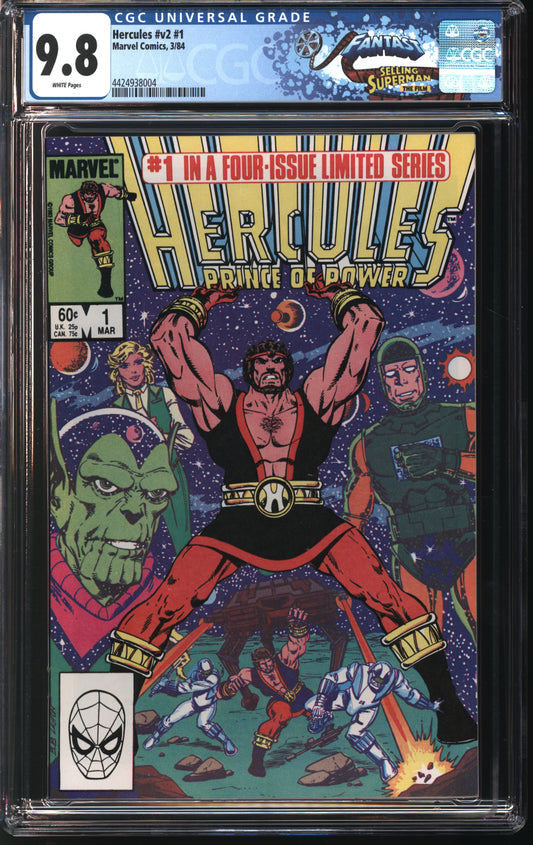 Marvel Comics Hercules V2 1  3/84 FANTAST CGC 9.8 White Pages