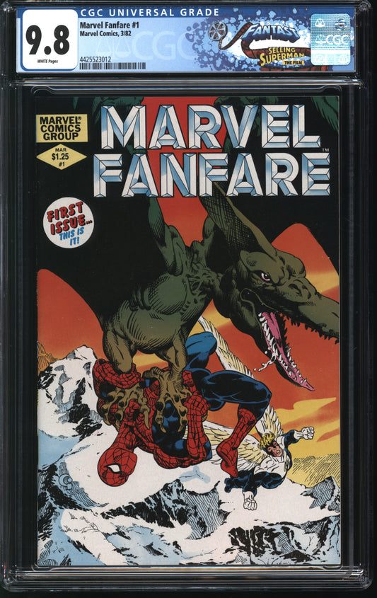 Marvel Comics Marvel Fanfare 1 3/82 FANTAST CGC 9.8 White Pages