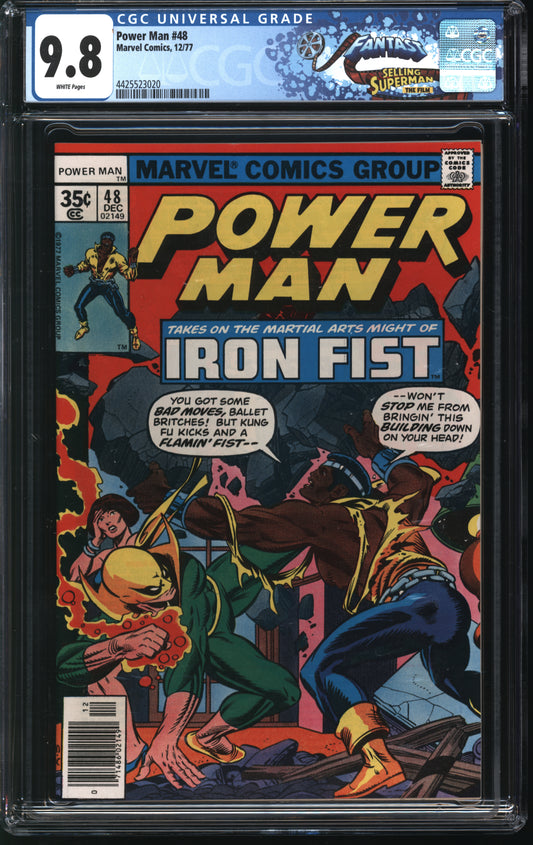 Marvel Comics Power Man 48 12/77 FANTAST CGC 9.8 White Pages