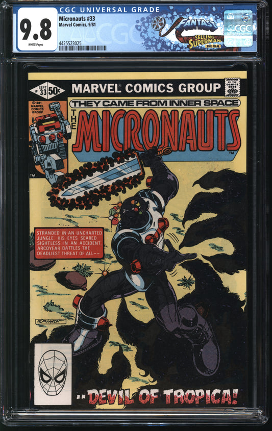 Marvel Comics Micronauts 33 9/81 FANTAST CGC 9.8 White Pages