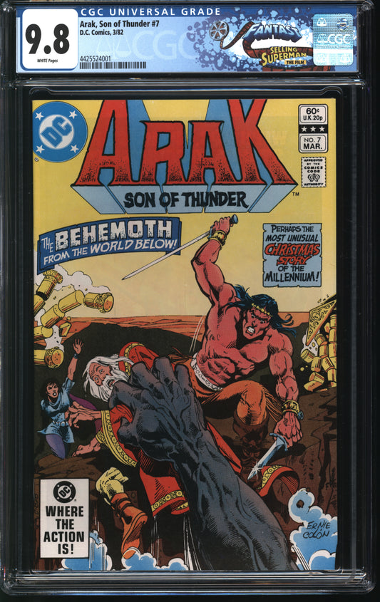 DC Comics Arak, Son of Thunder 7 3/82 FANTAST CGC 9.8 White Pages