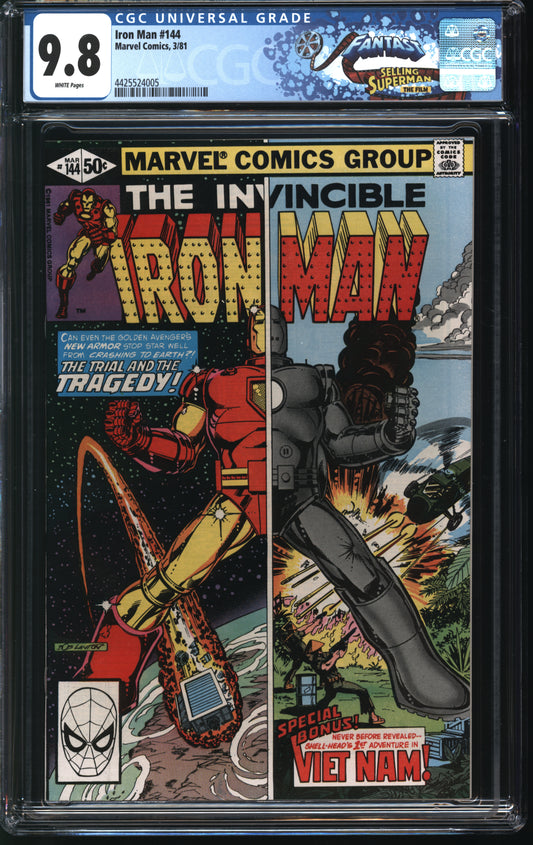 Marvel Comics Iron Man 144 3/81 FANTAST CGC 9.8 White Pages