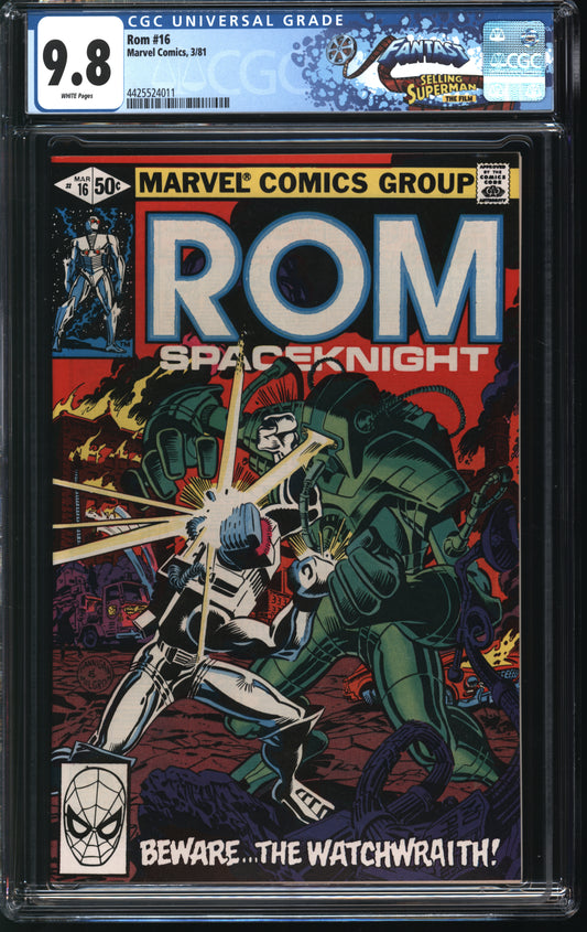 Marvel Comics Rom 16 3/81 FANTAST CGC 9.8 White Pages