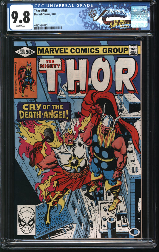 Marvel Comics Thor 305 3/81 FANTAST CGC 9.8 White Pages