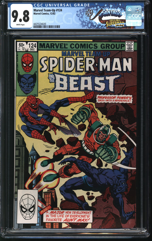 Marvel Comics Marvel Team-Up 124 12/82 FANTAST CGC 9.8 White Pages