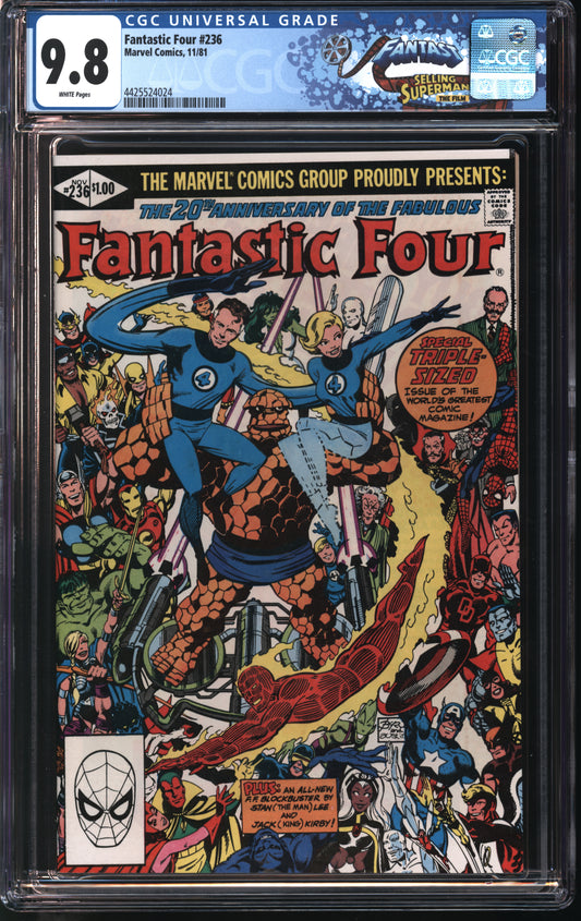 Marvel Comics Fantastic Four 236 11/81 FANTAST CGC 9.8 White Pages