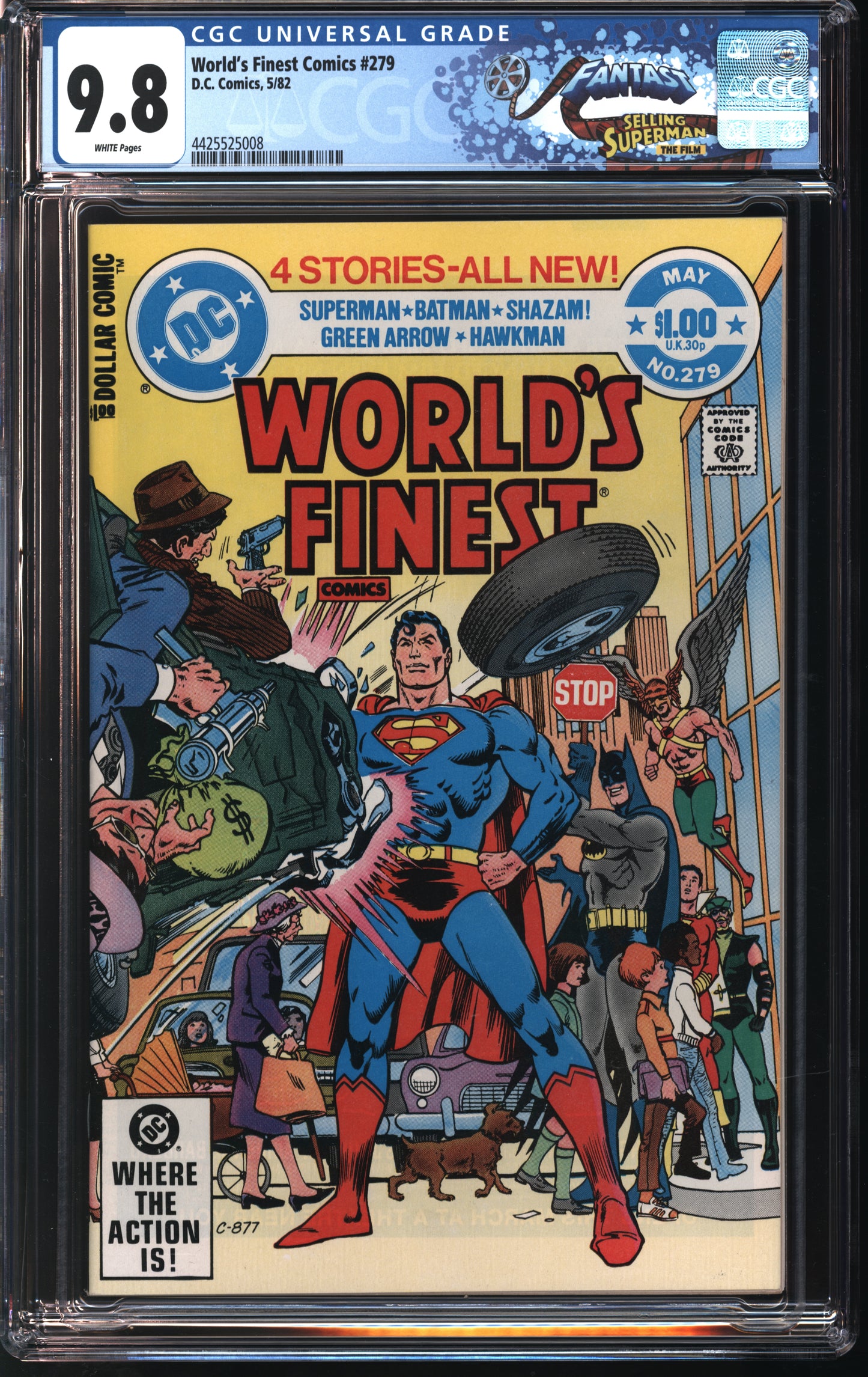 D.C Comics World's Finest Comics 279 5/82 FANTAST CGC 9.8 White Pages