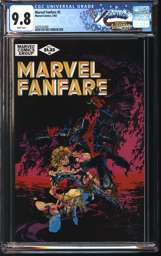 Marvel Comics Marvel Fanfare 2 5/82 FANTAST CGC 9.8 White Pages