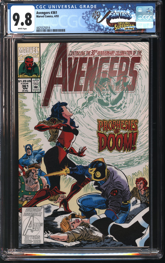 Marvel Comics Avengers 361 4/93 FANTAST CGC 9.8 White Pages