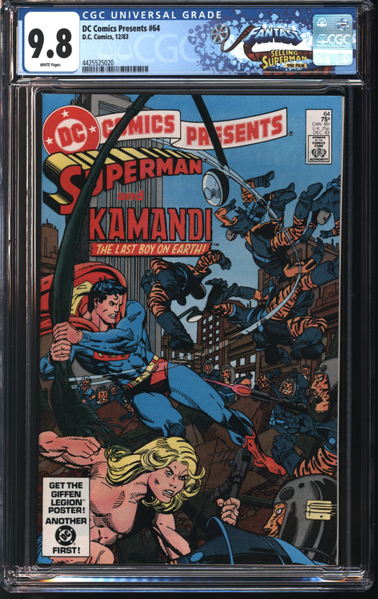 D.C Comics DC Comics Presents 64 12/83 FANTAST CGC 9.8 White Pages