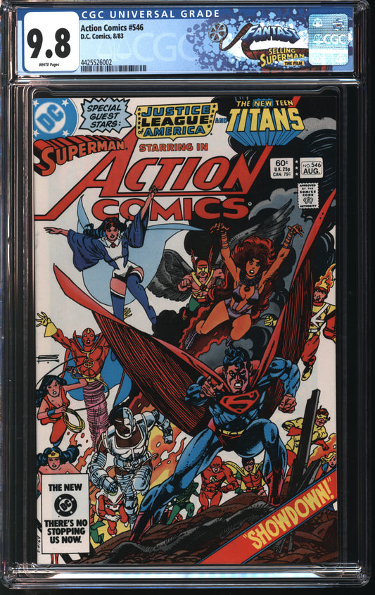 D.C Comics Action Comics 546 8/83 FANTAST CGC 9.8 White Pages