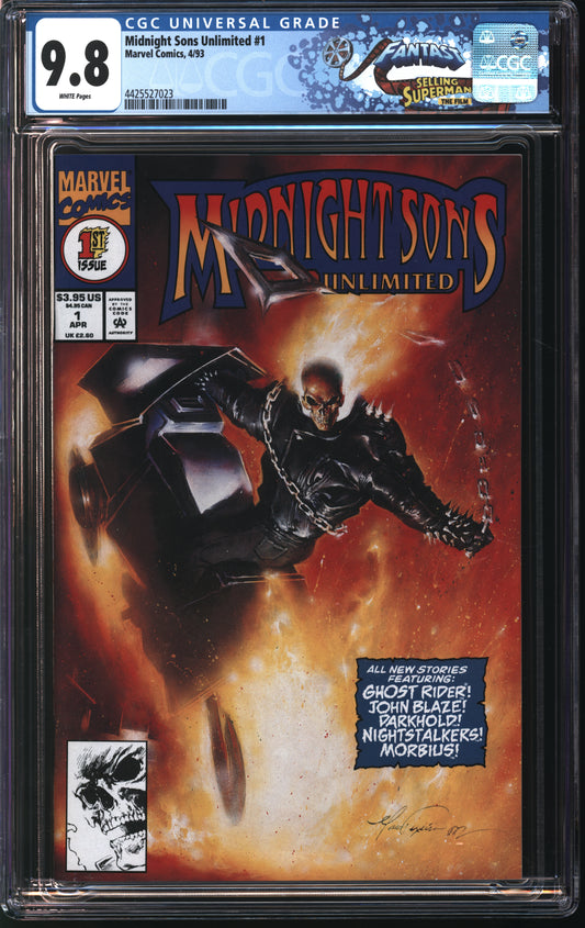 Marvel Comics Midnight Sons Unlimited 1 4/93 FANTAST CGC 9.8 White Pages