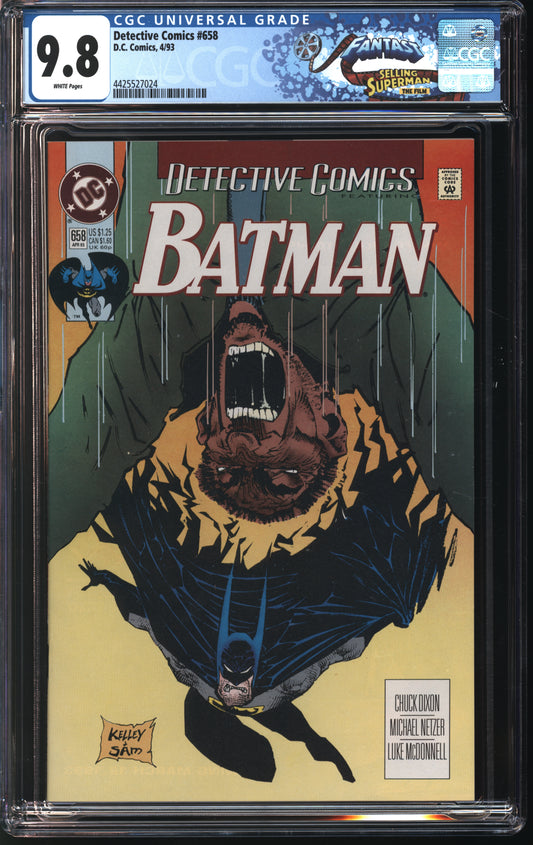 DC Comics Detective Comics 658 4/93 FANTAST CGC 9.8 White pages