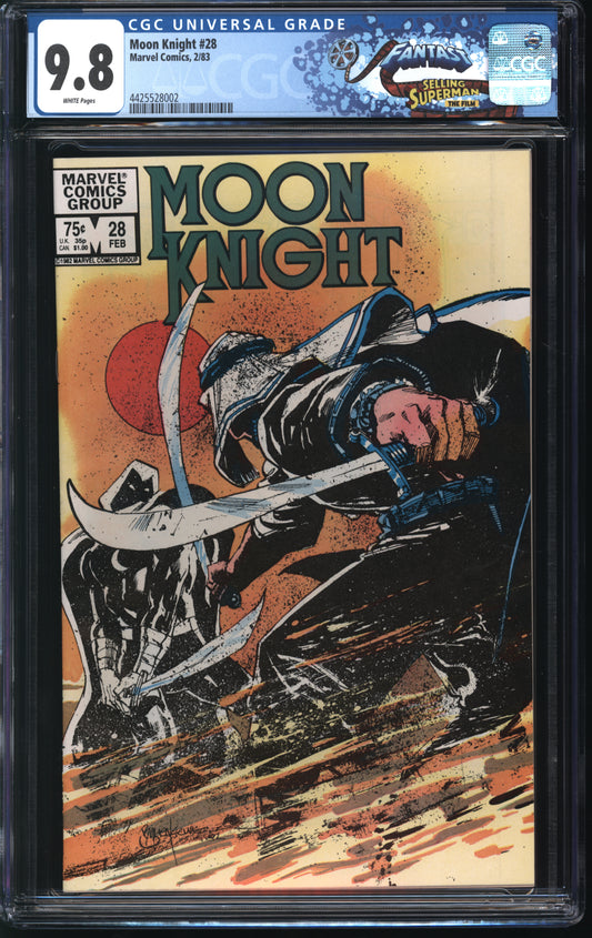 Marvel Comics Moon Knight 28 2/83 FANTAST CGC 9.8 White pages