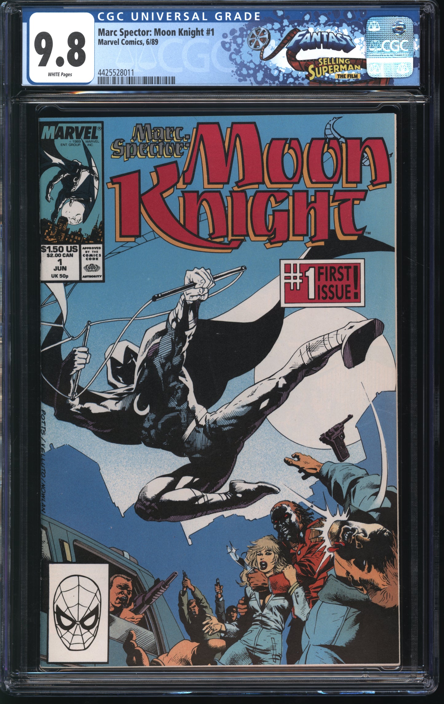 Marvel Comics Marc Spector: Moon Knight 1 6/89 FANTAST CGC 9.8 White pages