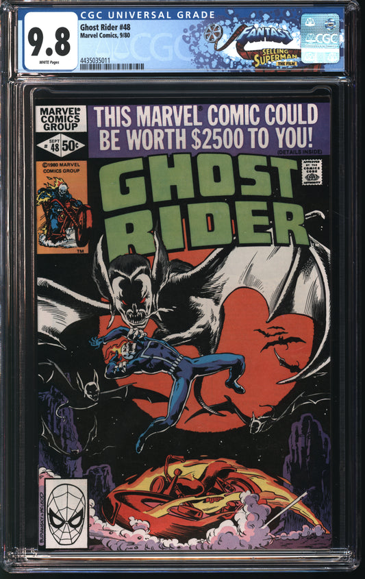 Marvel Comics Ghost Rider 48 9/80 FANTAST CGC 9.8 White Pages