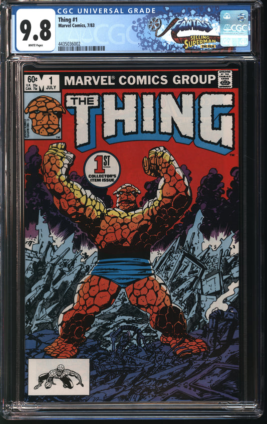 Marvel Comics Thing 1 7/83 FANTAST CGC 9.8 White Pages