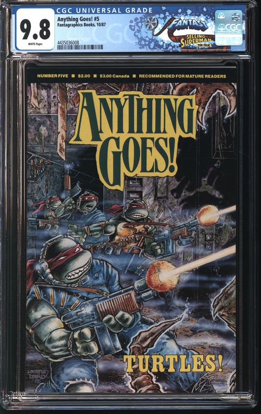 Fantagraphics Books Anything Goes 5 1/87 FANTAST CGC 9.8 White Pages