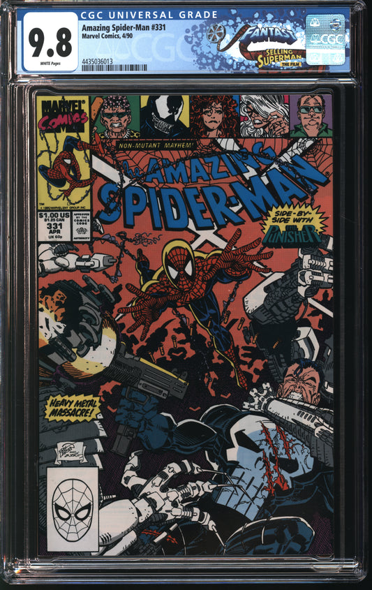 Marvel Comics Amazing Spider-Man 331 4/90 FANTAST CGC 9.8 White Pages