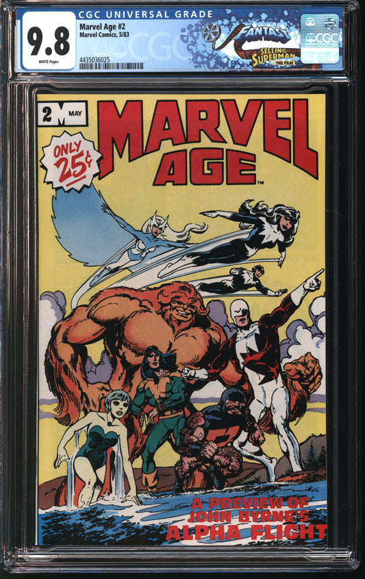 Marvel Comics Marvel Age 2 5/83 FANTAST CGC 9.8 White Pages