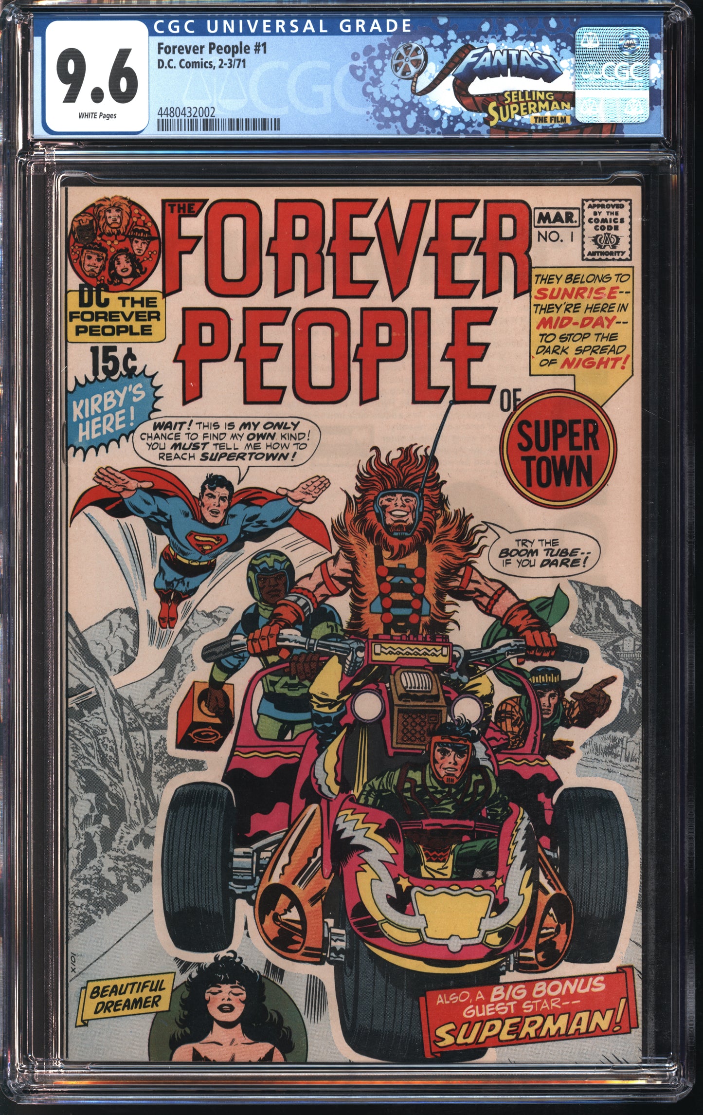 D.C. Comics Forever People #1 2/71 FANTAST CGC 9.6 White Pages