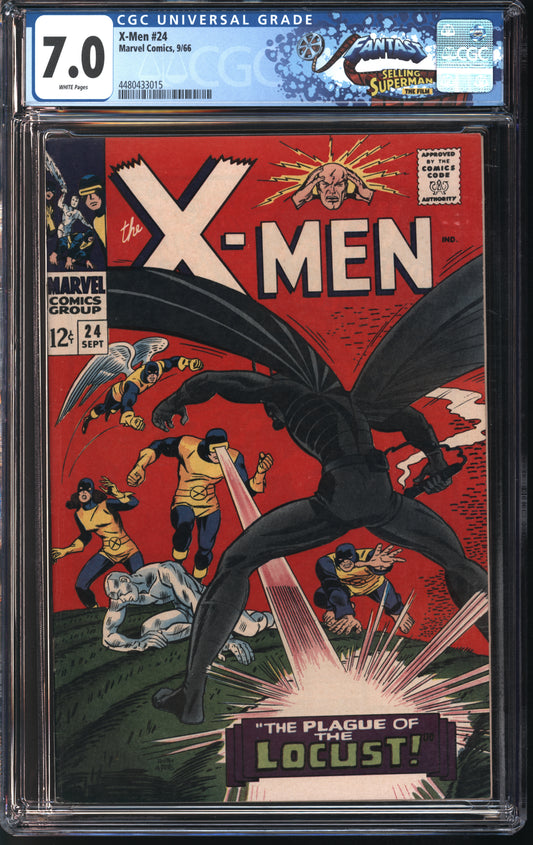 Marvel Comics X-Men #24 9/66 FANTAST CGC 7.0 White Pages
