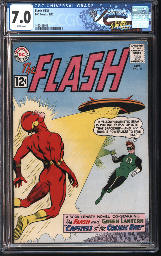D.C. Comics Flash #131 9/62 FANTAST CGC 7.0 White Pages