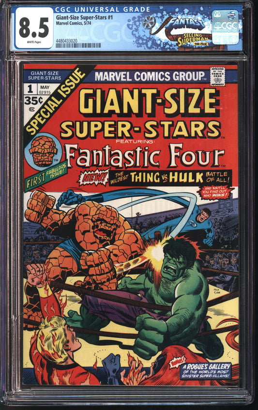 Marvel Comics Giant-Size Super Stars #1 5/74 FANTAST CGC 8.5 White Pages