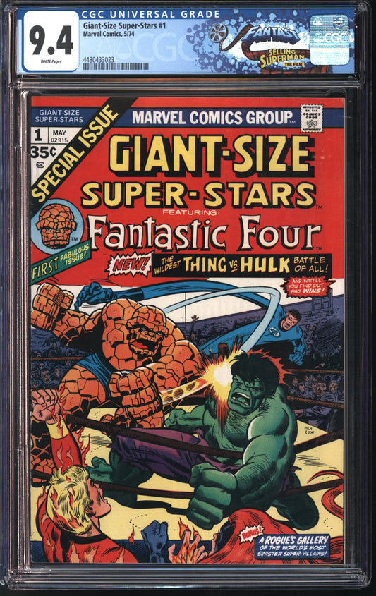 Marvel Comics Giant-Size Super Stars #1 5/74 FANTAST CGC 9.4 White Pages