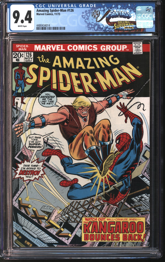 Marvel Amazing Spider-Man 126 11/73 FANTAST CGC 9.4 White Pages