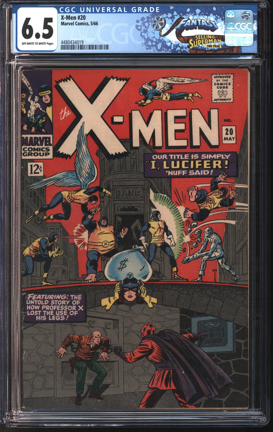 Marvel X-Men 20 5/66 FANTAST CGC 6.5 Off-White To White Pages