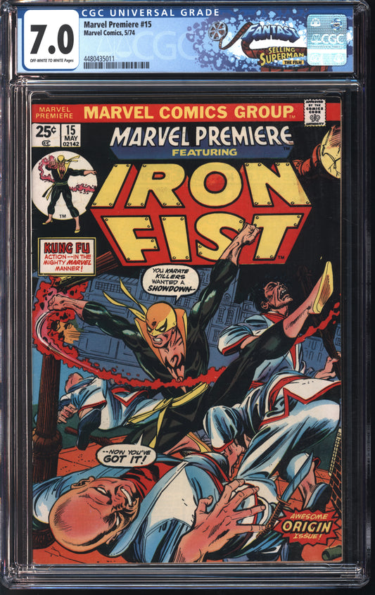 Marvel Comics Marvel Premiere #15 5/74 FANTAST CGC 7.0 Off-White to White Pages