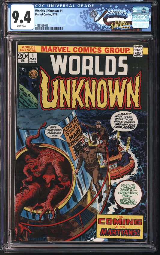 Marvel Comics Crypt of Shadows #1 1/73 FANTAST CGC 9.4 White Pages