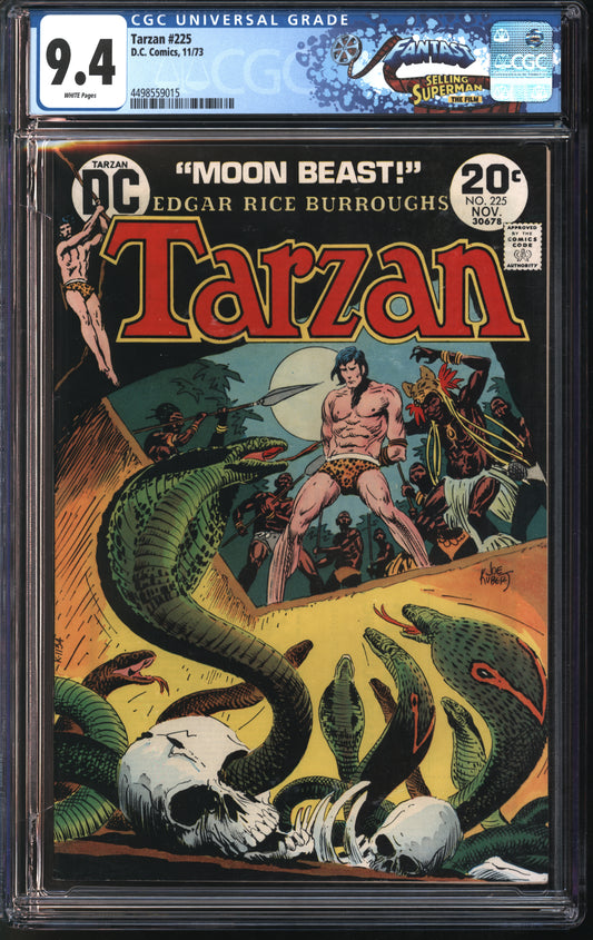D.C. Comics Tarzan #225 11/73 FANTAST CGC 9.4 White Pages