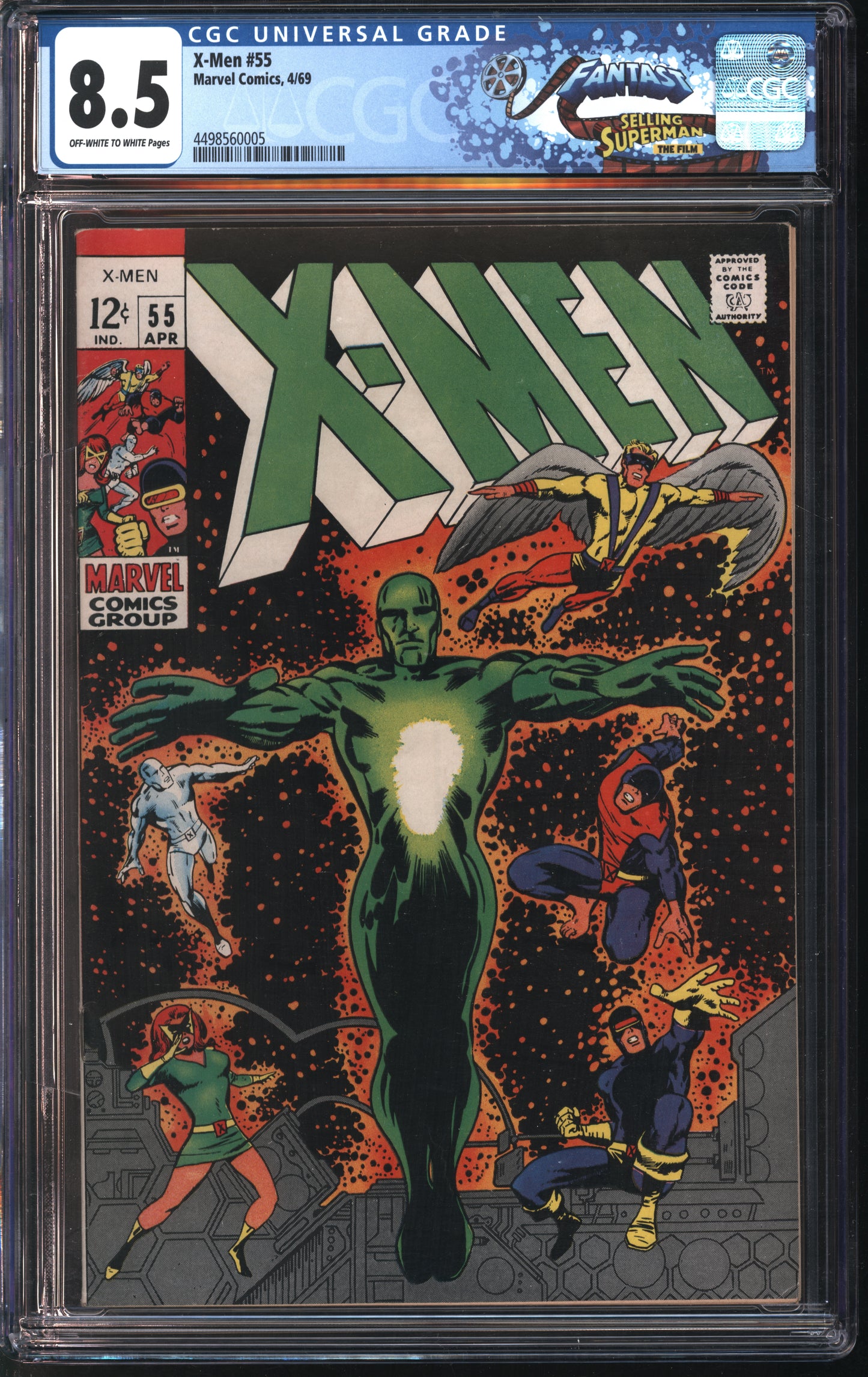 Marvel X-Men 55 4/69 FANTAST CGC 8.5 Off-White to White Pages