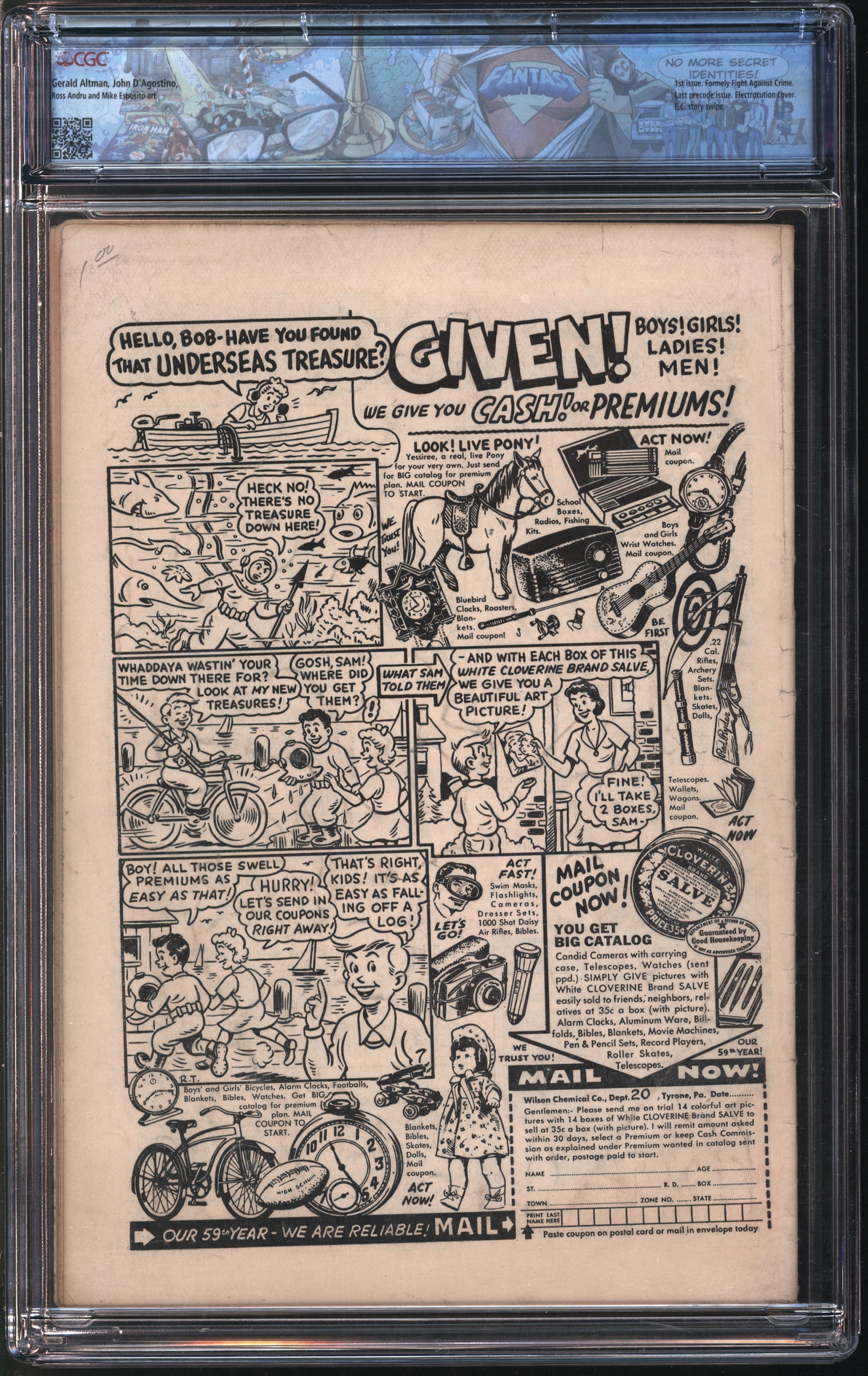 Story Comics Fight Against the Guilty 22 12/54 FANTAST CGC 4.5 Cream to Off-White Pages