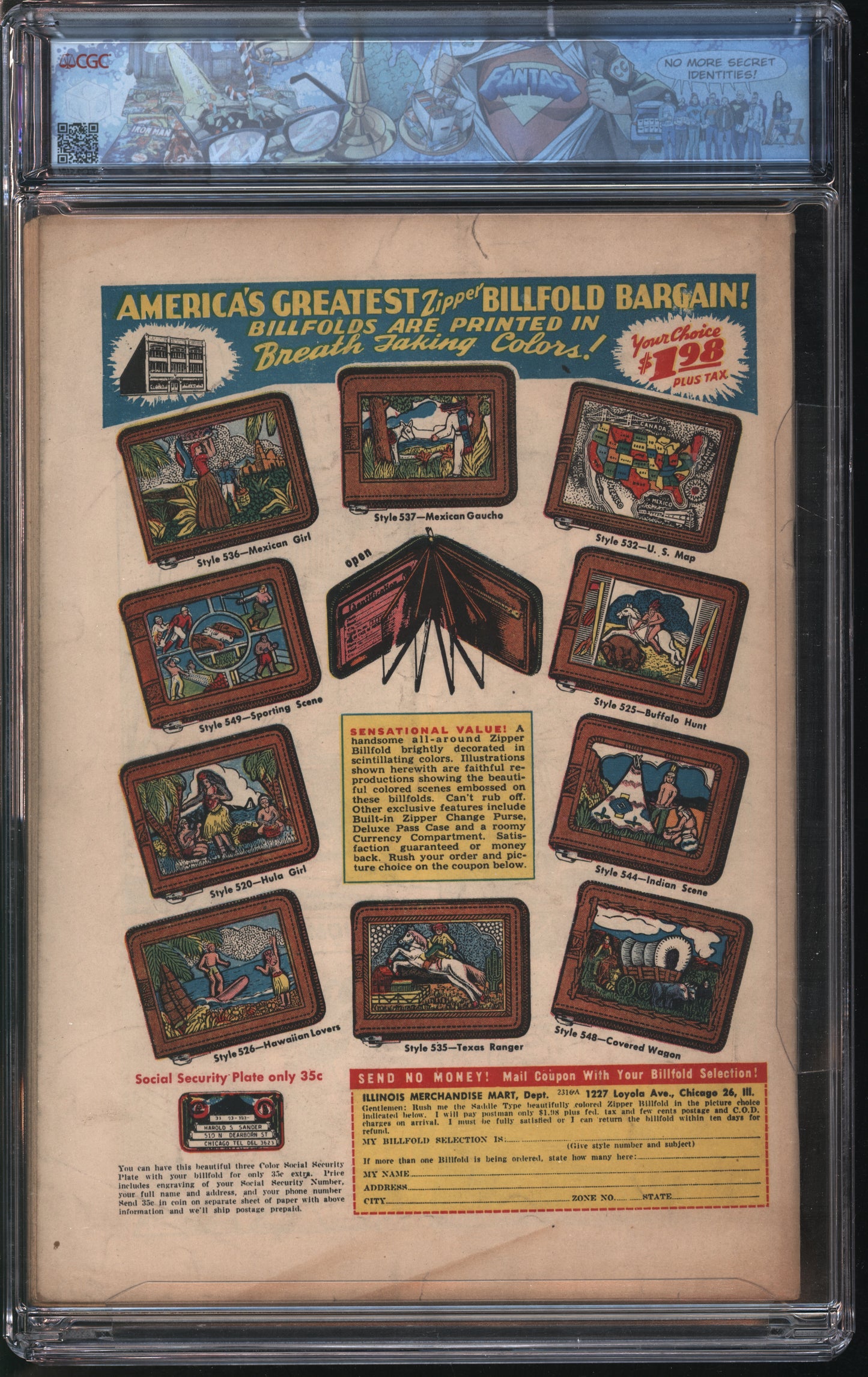 American Comics Group Kilroys #4 12/47-1/48 FANTAST CGC 5.0 Off-White to White Pages