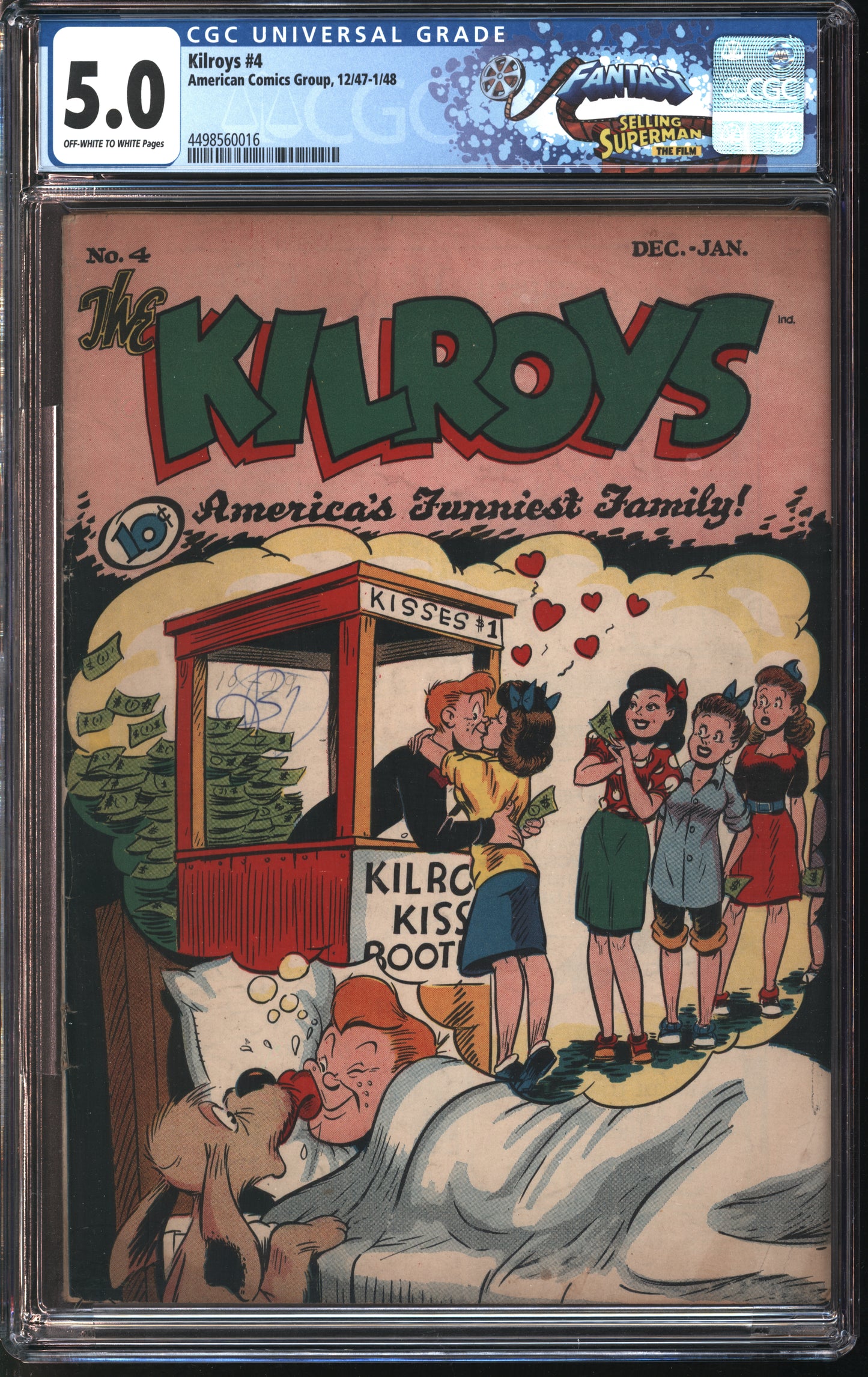 American Comics Group Kilroys #4 12/47-1/48 FANTAST CGC 5.0 Off-White to White Pages