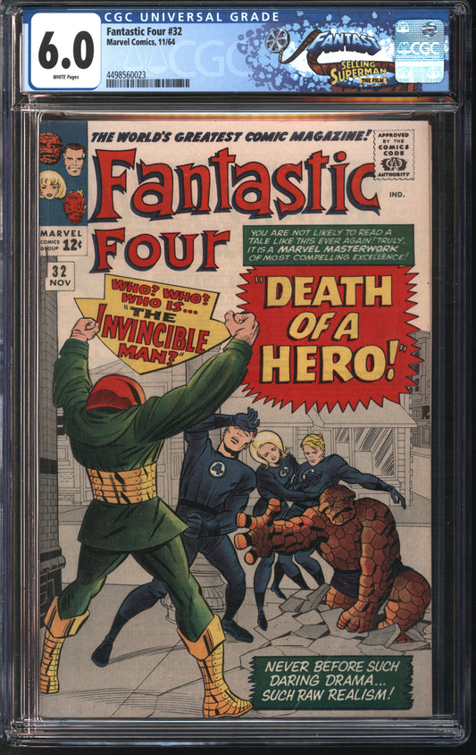 Marvel Fantastic Four 32 3/64 FANTAST CGC 6.0 White Pages