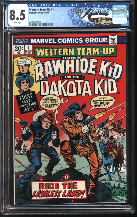 Marvel Comics Western Team-Up #1 11/73 FANTAST CGC 8.5 White Pages