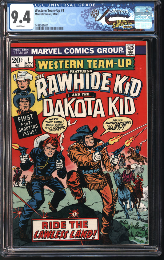 Marvel Comics Western Team-Up #1 11/73 FANTAST CGC 9.4 White Pages