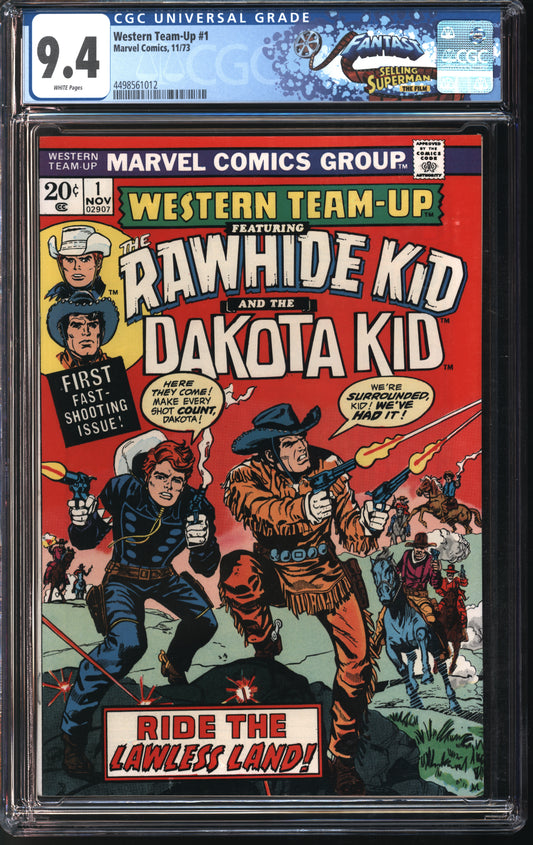 Marvel Comics Western Team-Up #1 11/73 FANTAST CGC 9.4 White Pages