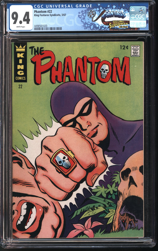 King Features Synd. Phantom #22 5/67 FANTAST CGC 9.4 White Pages