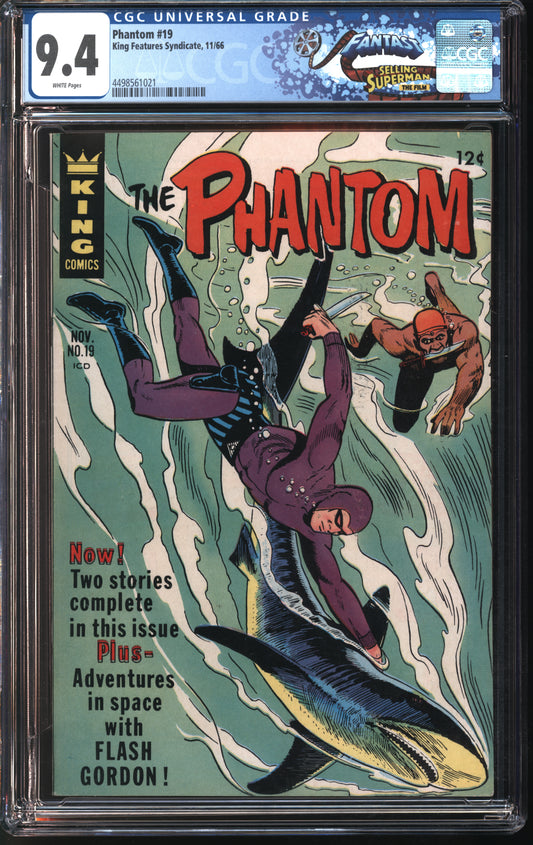 King Features Synd. Phantom #19 11/66 FANTAST CGC 9.4 White Pages