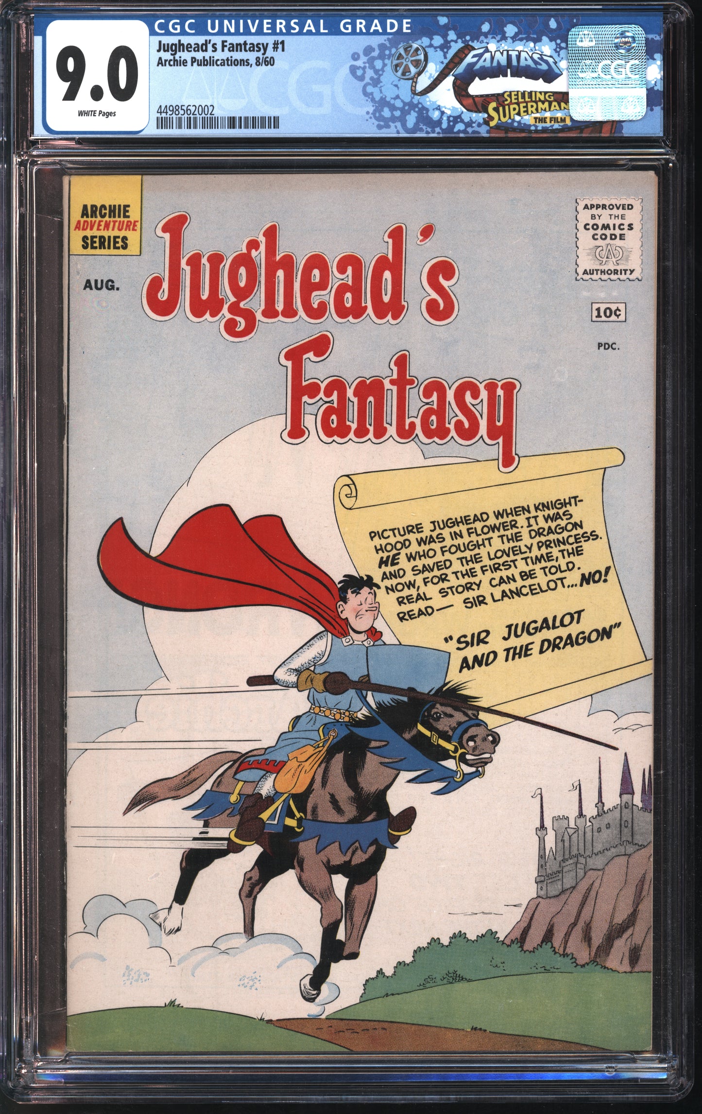 Archie Publications Jughead's Fantasy #1 8/60 FANTAST CGC 9.0 White Pages