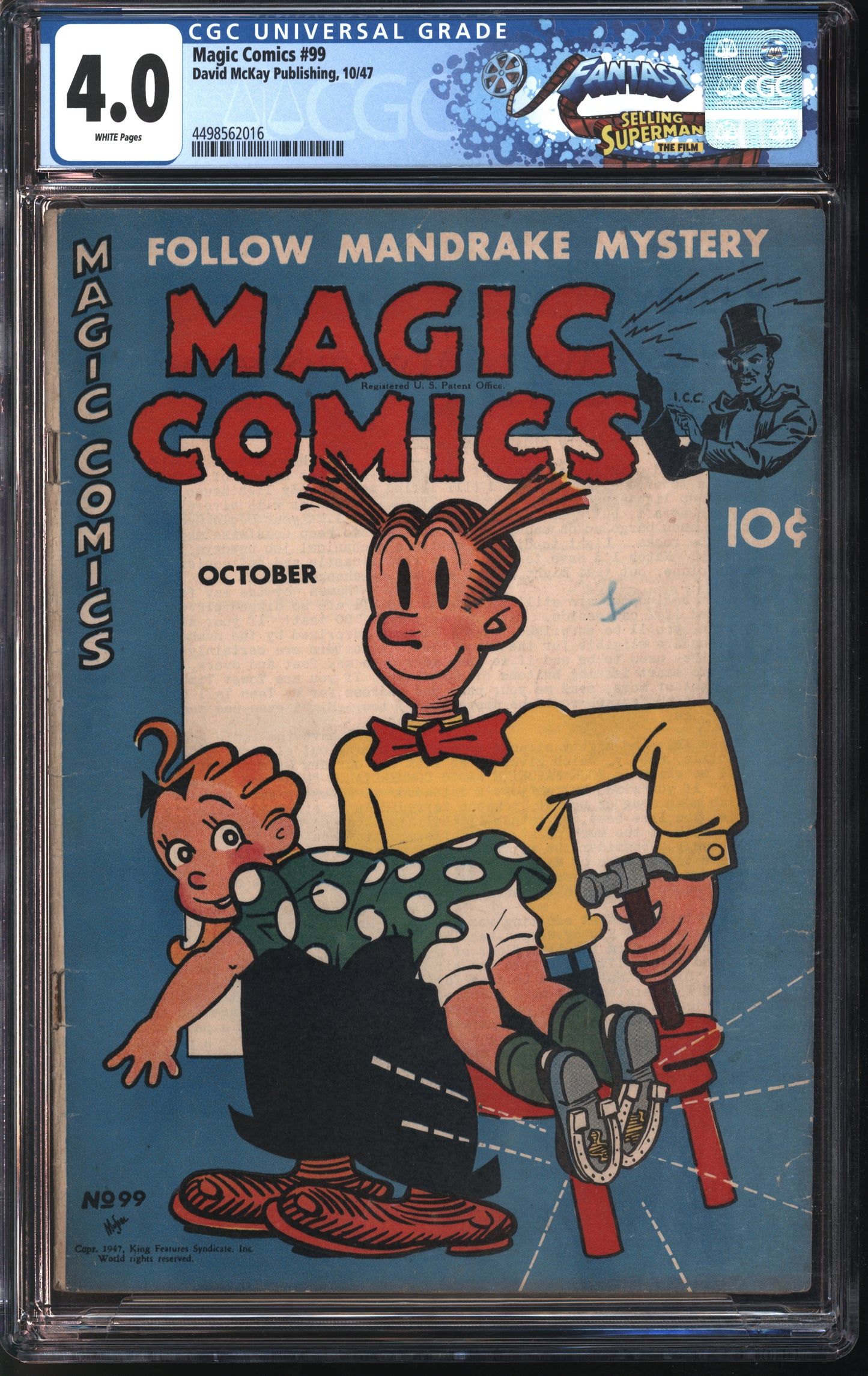 David McKay Publishing Magic Comics #99 10/47 FANTAST CGC 6.5 White Pages