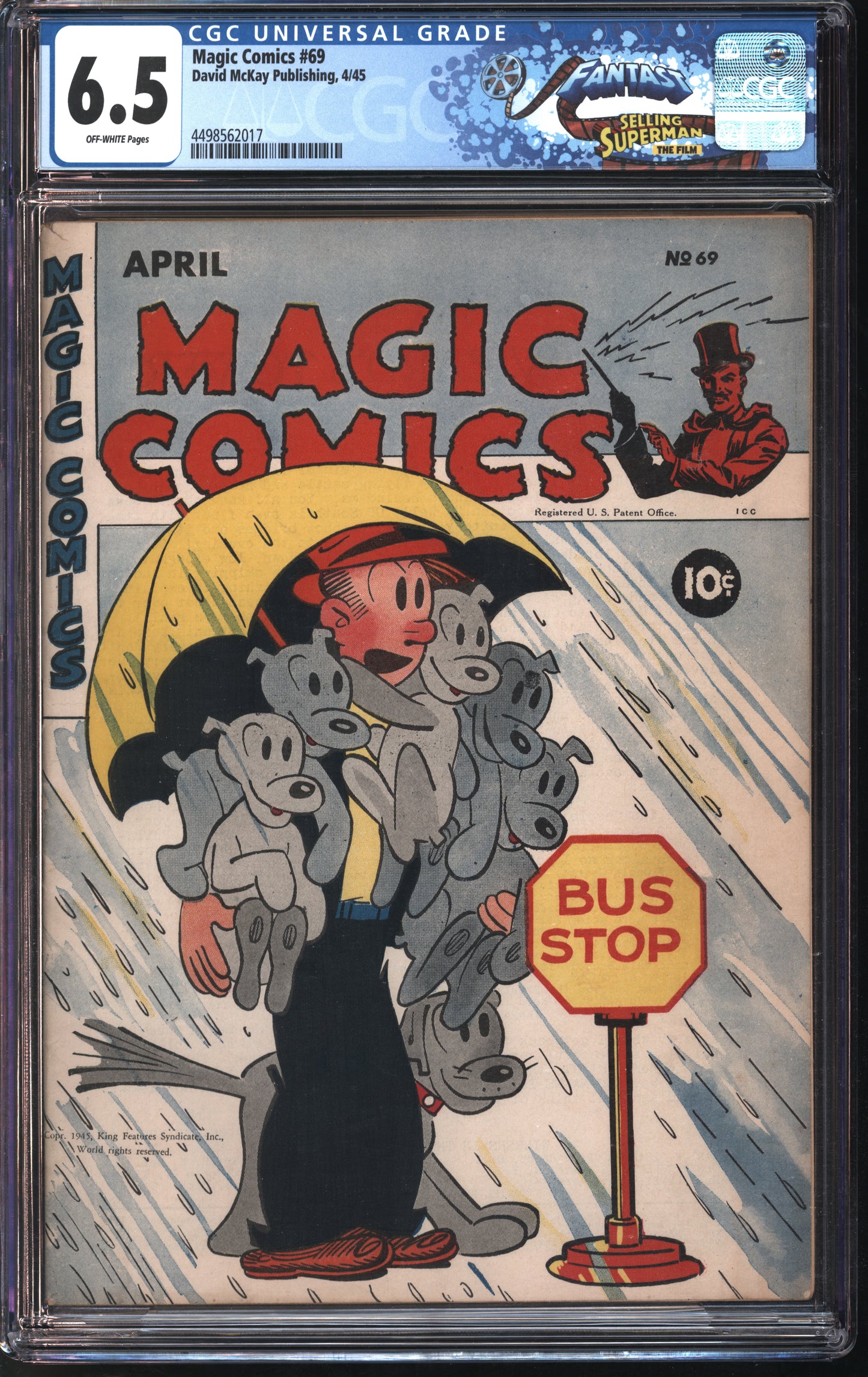 David McKay Publishing Magic Comics #69 4/45 FANTAST CGC 6.5 Off-White Pages